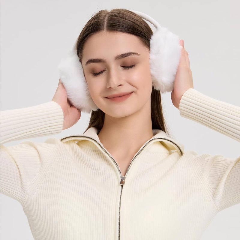 FSTEOE Winter Ear Muffs Women Warm Earmuff Girls Ear Warmers Soft Plush Outdoor Adjustable Ear Cover - Image 5